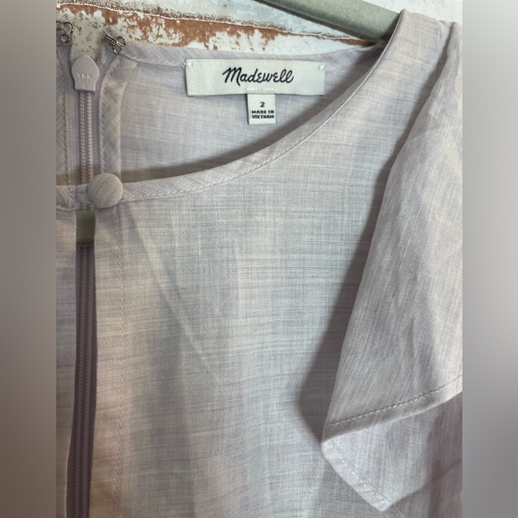 Madewell Soft Cotton Lavender Ruffle Dress Size 2 - Picture 4 of 7